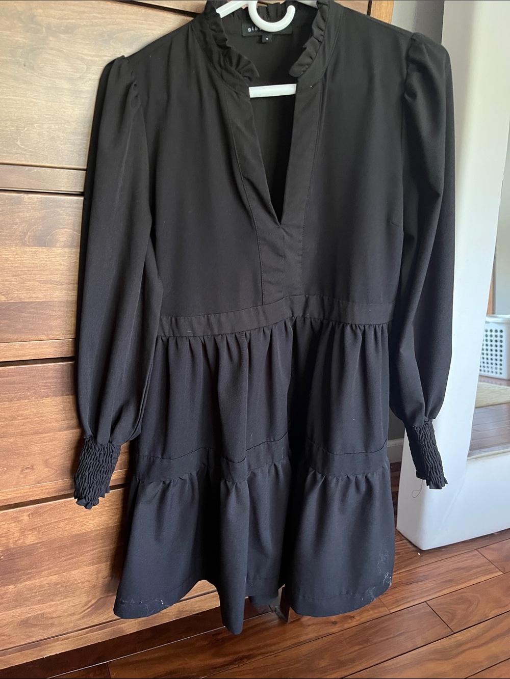 Gibsonlook Black Long Sleeve Decked Out Mini Dress